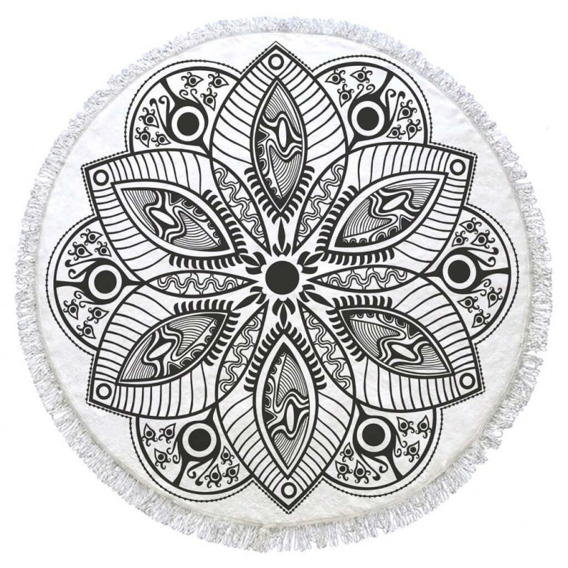 Boho Tapestry Round Beach Towel 100 Cotton Kocgifts