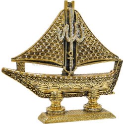 Crystal Coated Name Of Allah Ship Design Islamic Sculpture