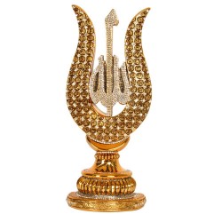 Gold Color Tulip Design Islamic Sculpture With ALLAH Name