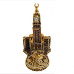 Gold Color Zamzam Tower And Kaaba Islamic Sculpture
