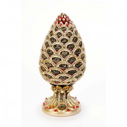 Gold Large Pine Cone Design Islamic Gift Stones Coated