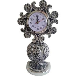 Silver Color Waw Design Table Watch Islamic Sculpture