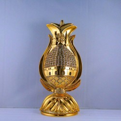 Tulip Design Esmaul Husna Graved Islamic Table Gift In Gold Color