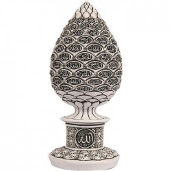 White Color Pine Cone Design Islamic Gift With Stones