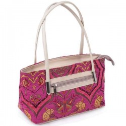 Authentic Pink Turkish Floral Design Kilim Hand Bag
