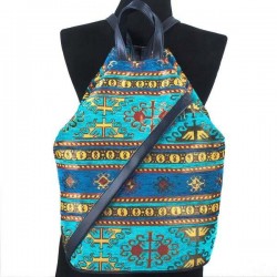 New Design Blue Turkish Ethnic Kilim Backpack