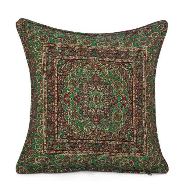 2x Authentic Green Turkish Kilim Pillow Case
