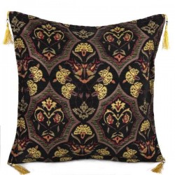 2x Black Color Floral Turkish Pillow Case 2255