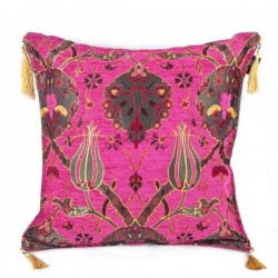 2x Pink Color Tulip Design Turkish Pillow Case 
