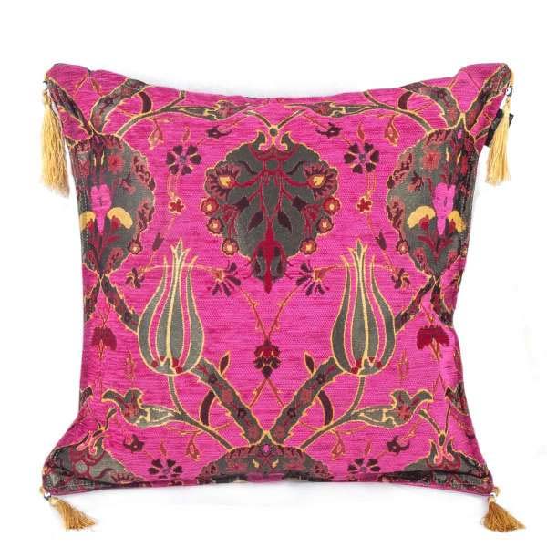 2x Pink Color Tulip Design Turkish Pillow Case 