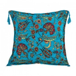 2x Turquoisse Color Tulip Pattern Turkish Pillow Case Set 2263