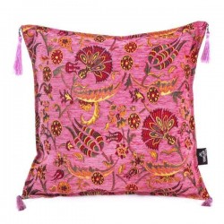Pink Handmade Turkish Kilim Pillow Case Tulip Design