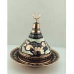 New  Model %100 Hand Paint Decorative Copper Snack Bowl With Lid