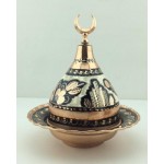 New  Model %100 Hand Paint Decorative Copper Snack Bowl With Lid