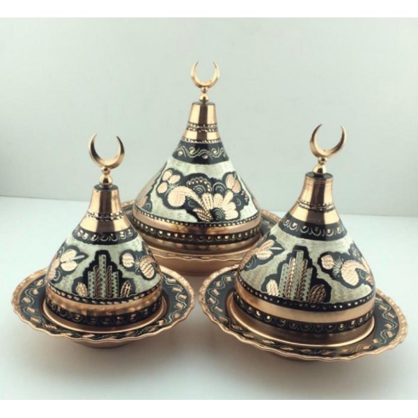New  Model %100 Hand Paint Decorative Copper Snack Bowl With Lid