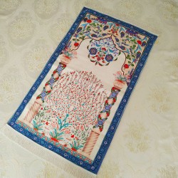 Blue Color Luxury Soft Plush Prayer Mat