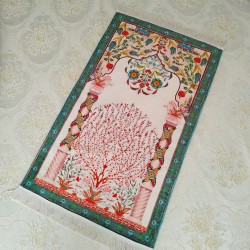 Green Color Luxury Soft Plush Prayer Mat