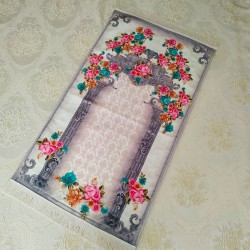 Luxury Floral Pattern Soft Plush Prayer Mat