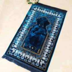 Soft Plush Muslim Prayer Mat Sajjadah