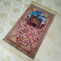 Zamzam Tower Kaaba Digital Weaving Luxury Prayer Rug