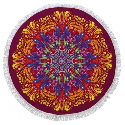 Authentic Turkish Round Beach Towel Digital Printed