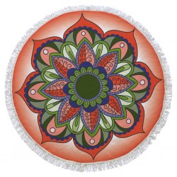 Authentic Turkish Round Beach Towel Digital Printed