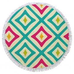 Cotton Turkish Round Beach Towel Digital Printed
