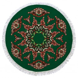 Green Full Cotton Round Turkish Beach Towel