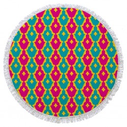Multi Colored Turkish Round Beach Towel