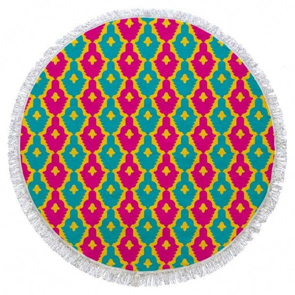 Multi Colored Turkish Round Beach Towel