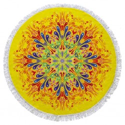 Round Mandala Beach Towel Digital Printed