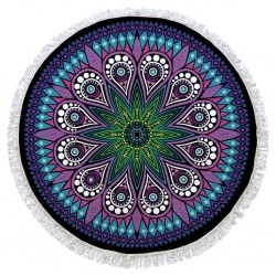 Tapestry Round  Beach Towel %100 Cotton