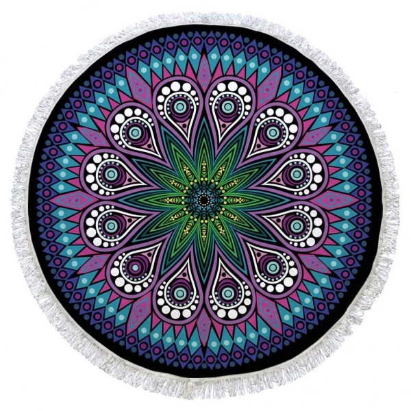 Tapestry Round  Beach Towel %100 Cotton