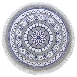 Vintage Design Turkish Round Beach Towel Digital Printed