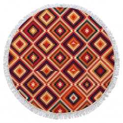 Vintage Turkish Round Beach Blanket Towel