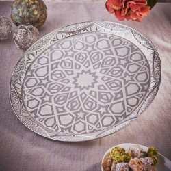 2018 Collection Round Silver Tea Serving Tray