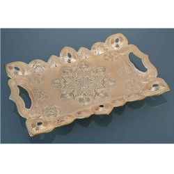 2019 Collection Latest Gold Color Turkish Serving Tray