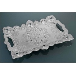 2019 Collection Latest Silver Color Turkish Serving Tray