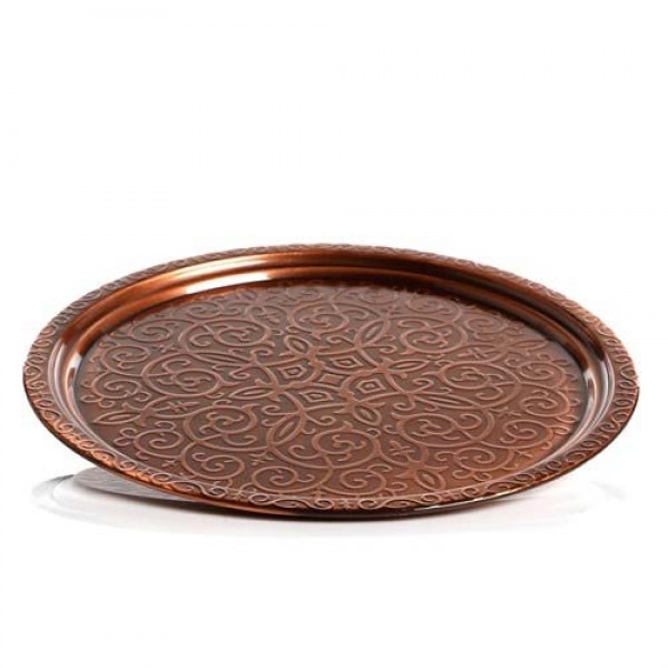Copper Plated  Large Ottoman Serving Tray  35 cm