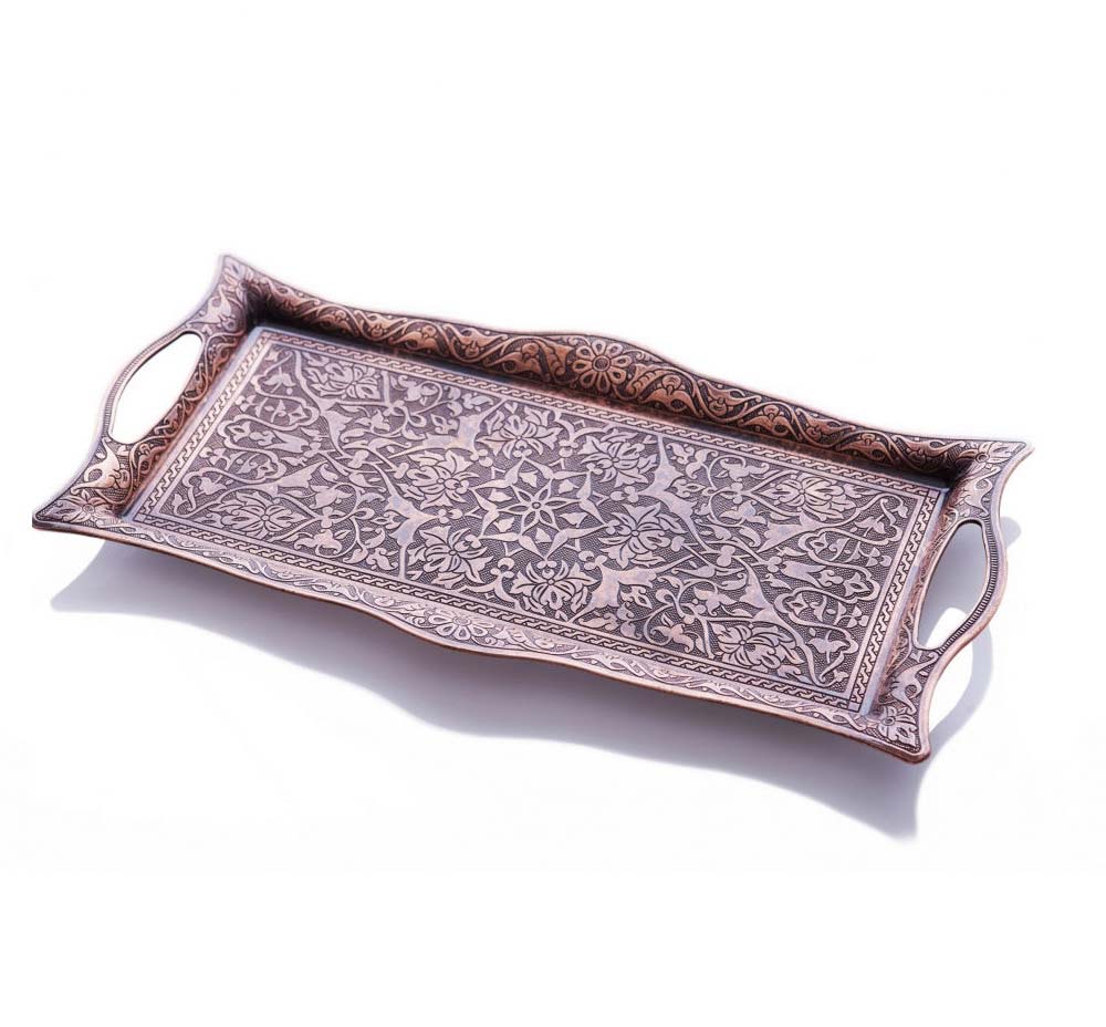 Copper Plated Turkish Serving Tray KocGifts