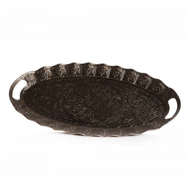 Ellipse  Decorative  Ottoman Serving Tray