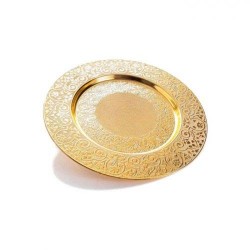 Gold Color Under Plate Ottoman Serving Tray 30 cm