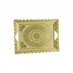 Large Middle Eastern Gold Color Serving Tray