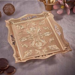 Latest Gold Color Authentic Serving Tray