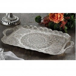 Latest Silver Turkish Tea Serving Tray