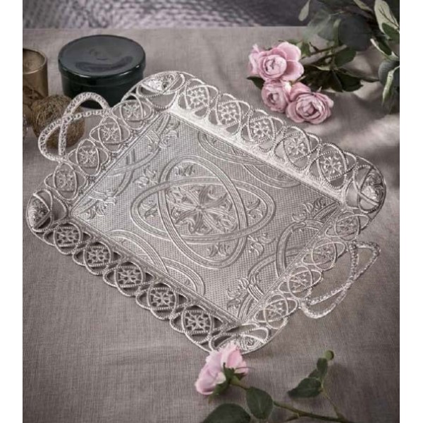 New Ottoman Silver Tea Serving Tray