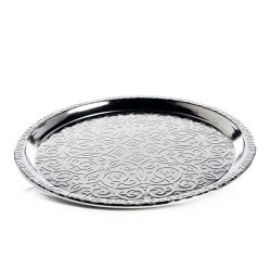 Silver Plated  Large Ottoman Serving Tray  35 cm