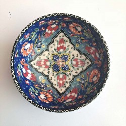 Blue Turkish Ceramic Handmade Unique Bowl
