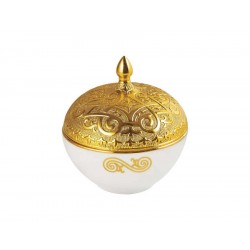 Gold Color Round Porcelain Sugar Bowl