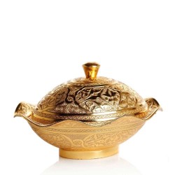 Gold Colour Decorative  Snack and Sugar  Bowl
